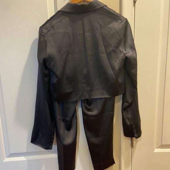 Fleur du Mal Black Crop Suit Pants and Jacket Set - Picture 6 of 9